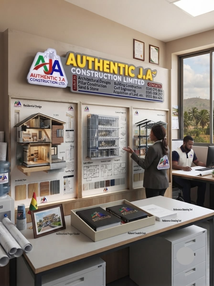 Architectural design drawings produced by AUTHENTIC J.A.