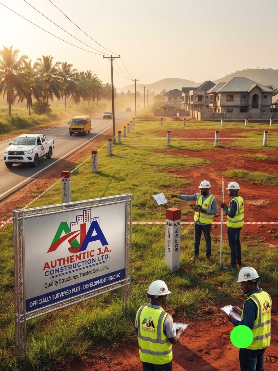 Plots of land available for allocation by AUTHENTIC J.A.